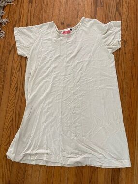 Jungmaven Basic White Short Sleeve Tunic Top / Dress Small